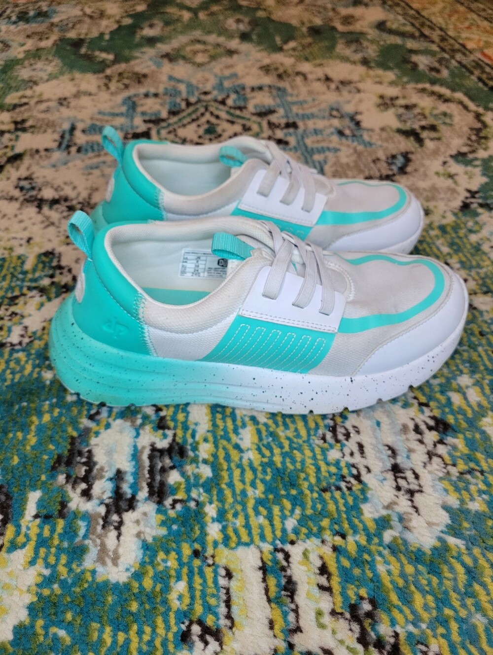 HEYDUDE Dude Perfect X Sirocco Play Kids Sneakers Mint Green, Size 6 Youth